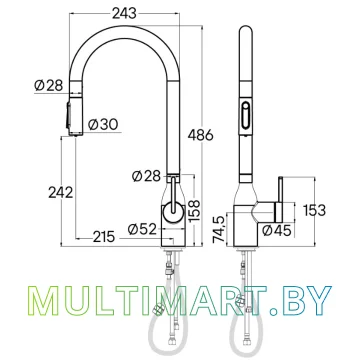 Смеситель Paulmark Universal Un213880-BG (брашированное золото) картинка 14